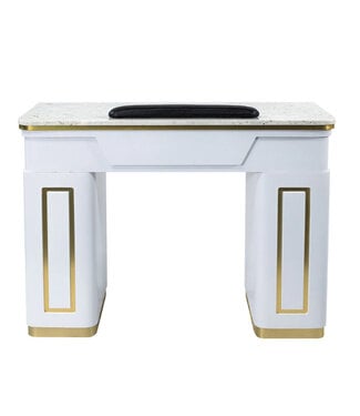 SNS Nail Table White & Gold
