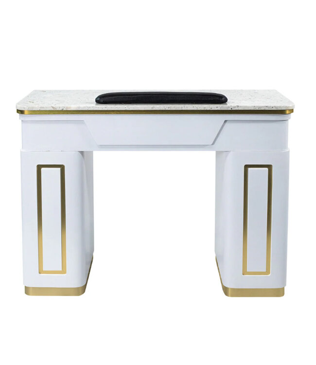 SNS Nail Table White & Gold