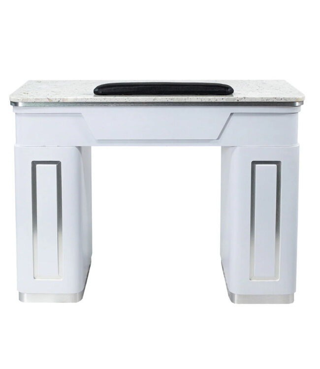 SNS Nail Table White & Silver