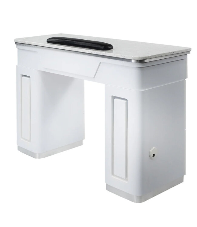 SNS Nail Table White & Silver