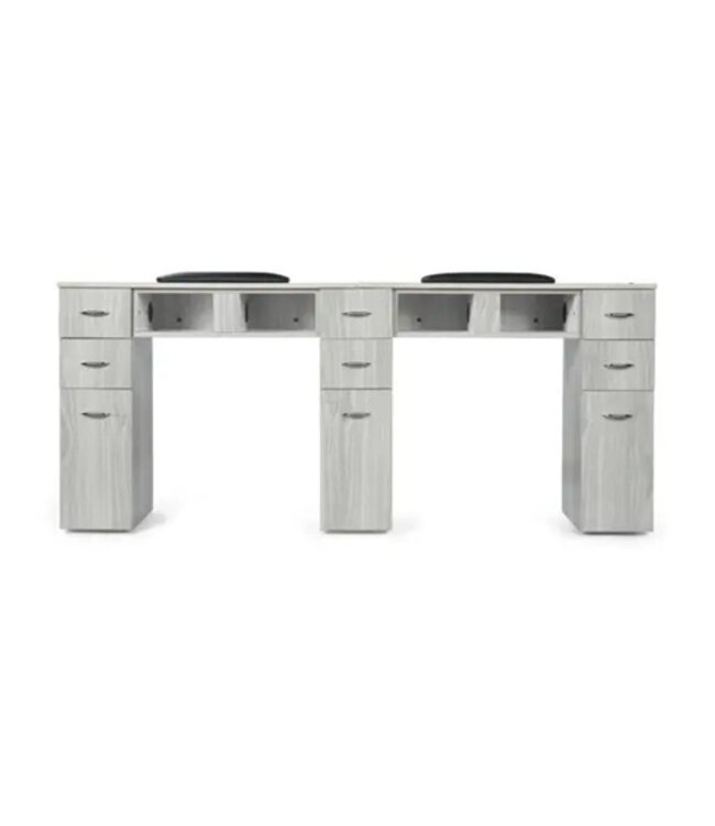 SNS Gray & Gold GD302 Double Nail Table