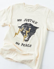 No Justice No Peace T-Shirt Ivory