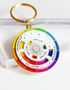 Spinning Color Wheel © Enamel Keychain