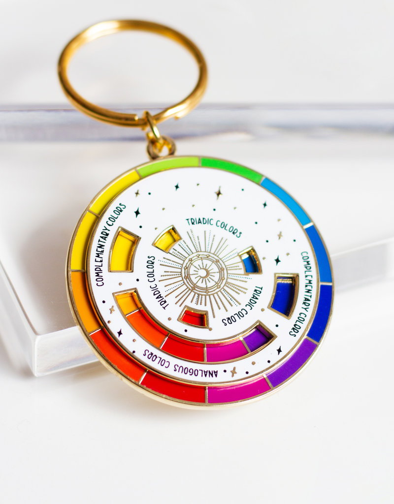 Spinning Color Wheel © Enamel Keychain