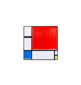 Composition II in Red, Blue, and Yellow Enamel Pin