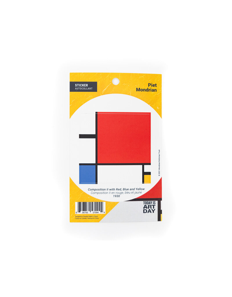 Composition II in Red, Blue, and Yellow Vinyl Sticker