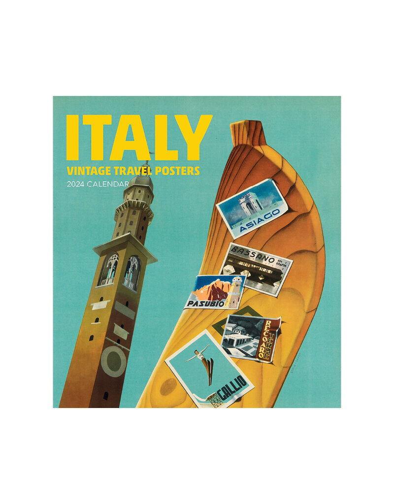 Italy Vintage Travel Posters 2024 Wall Calendar