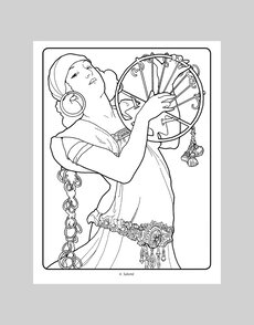 Alphonse Mucha Coloring Book