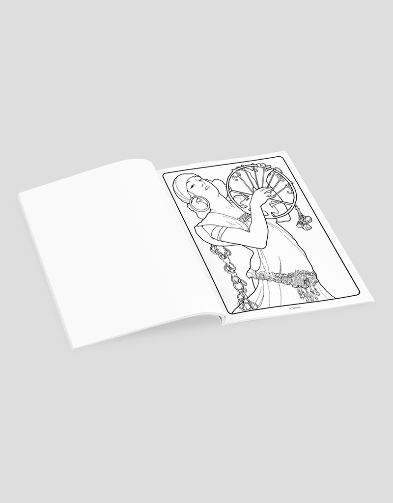 Alphonse Mucha Coloring Book