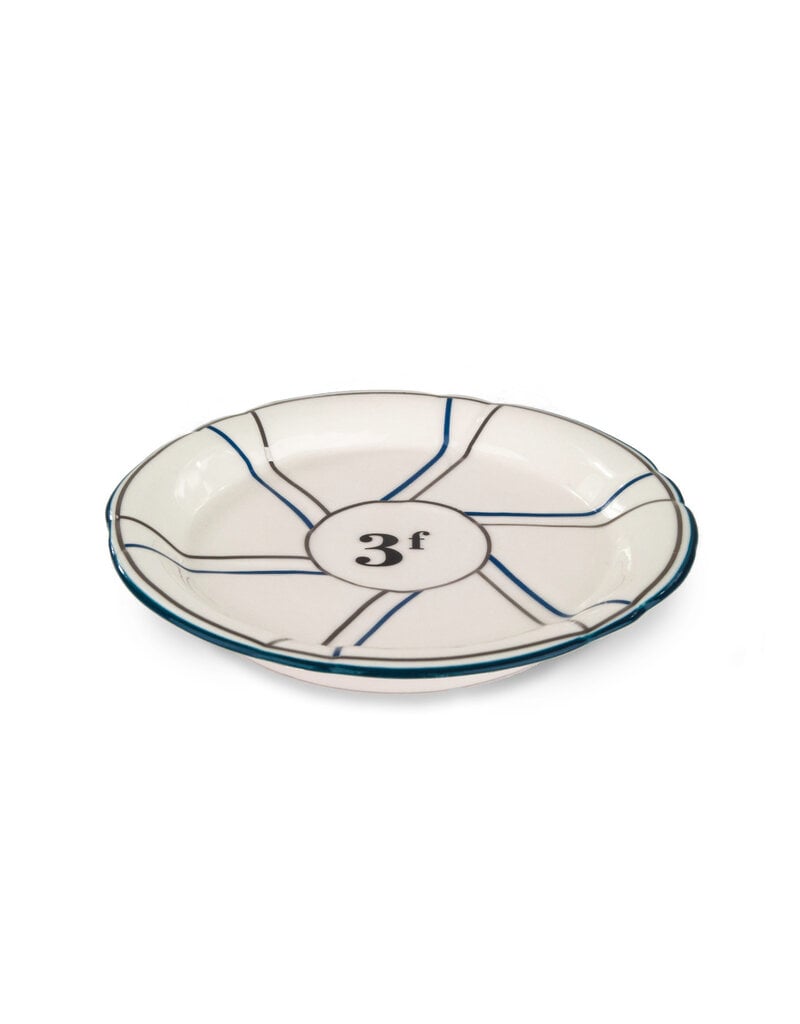 Absinthe Saucer 3f Blue/Silver