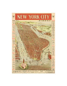 New York 1891 Map Wrapping Paper / Print