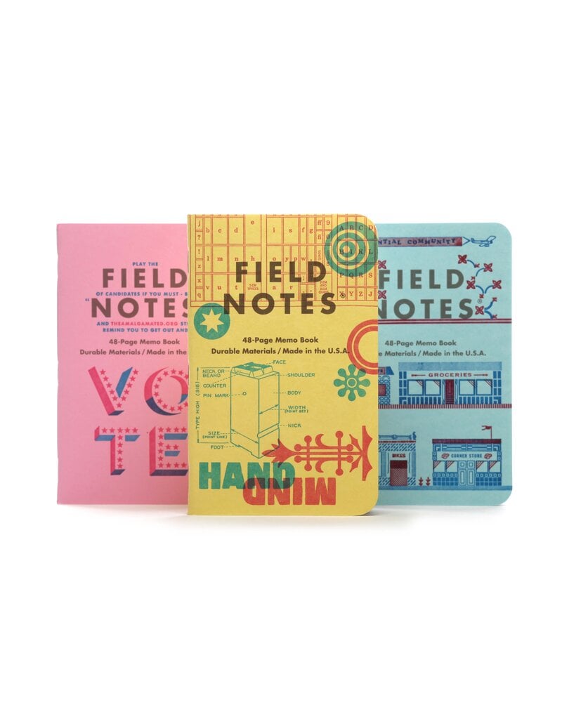 United States of Letterpress Field Notes Set C