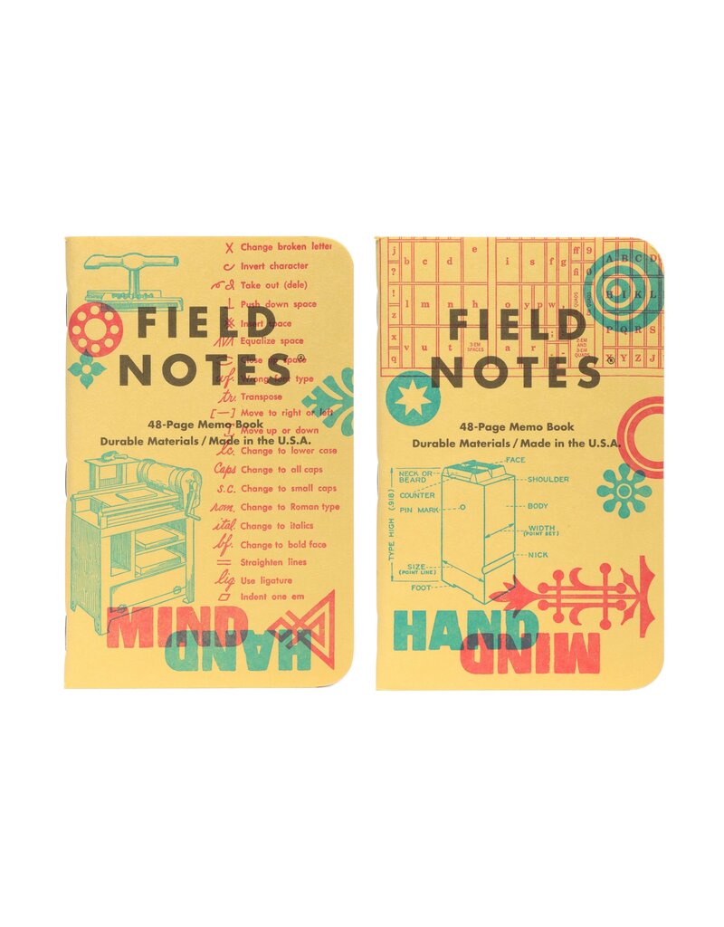 United States of Letterpress Field Notes Set C