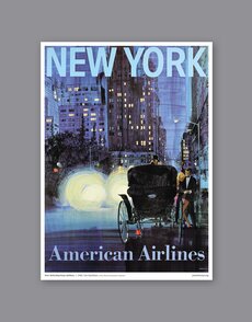 New York American Airlines Print