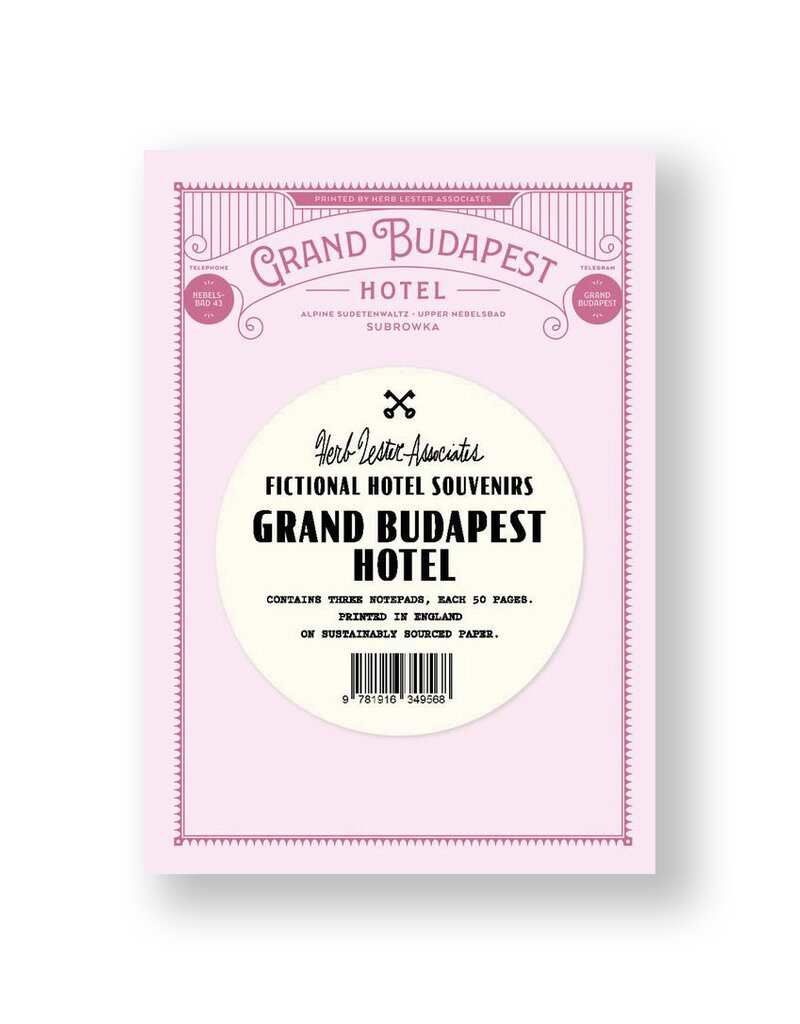 Grand Budapest Hotel Notepad Set