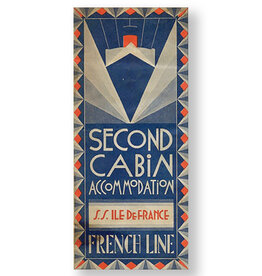 S.S. Ile de France Ticket Bookmark