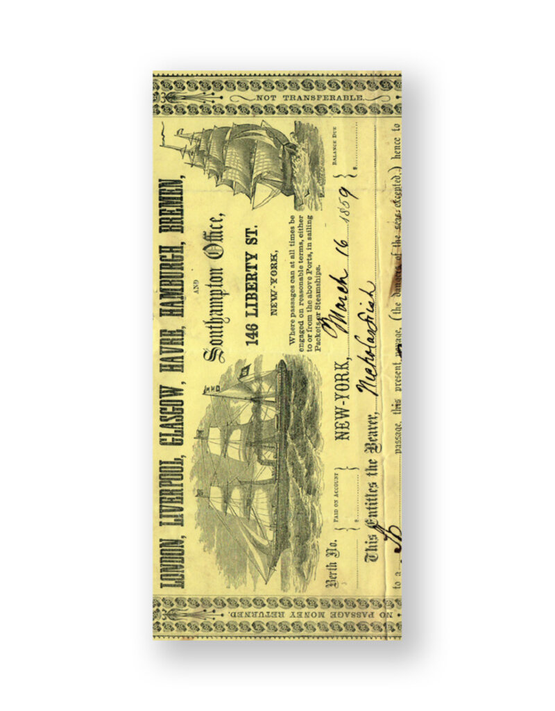 Tall Ships Ticket Bookmark