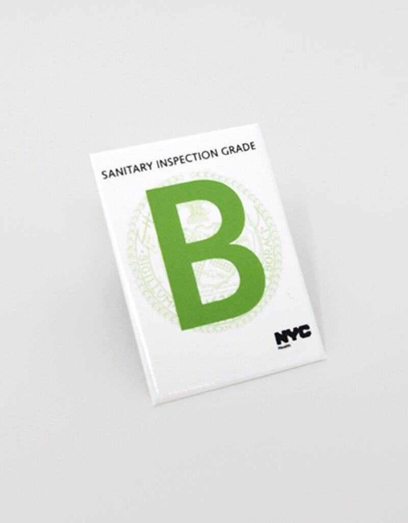 NYC Sanitary Inspection Grade B Magnet