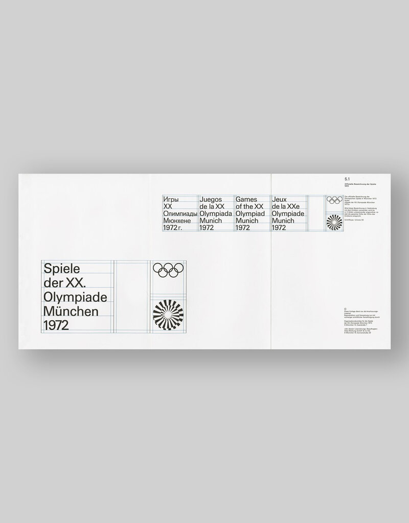 The Games of the XX Olympiad Munich 1972: Guidelines and Standards for the Visual Design