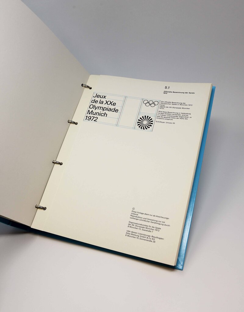 The Games of the XX Olympiad Munich 1972: Guidelines and Standards for the Visual Design