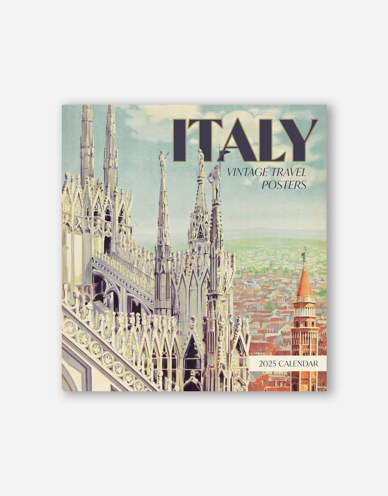 Italy Vintage Travel Posters 2025 Wall Calendar