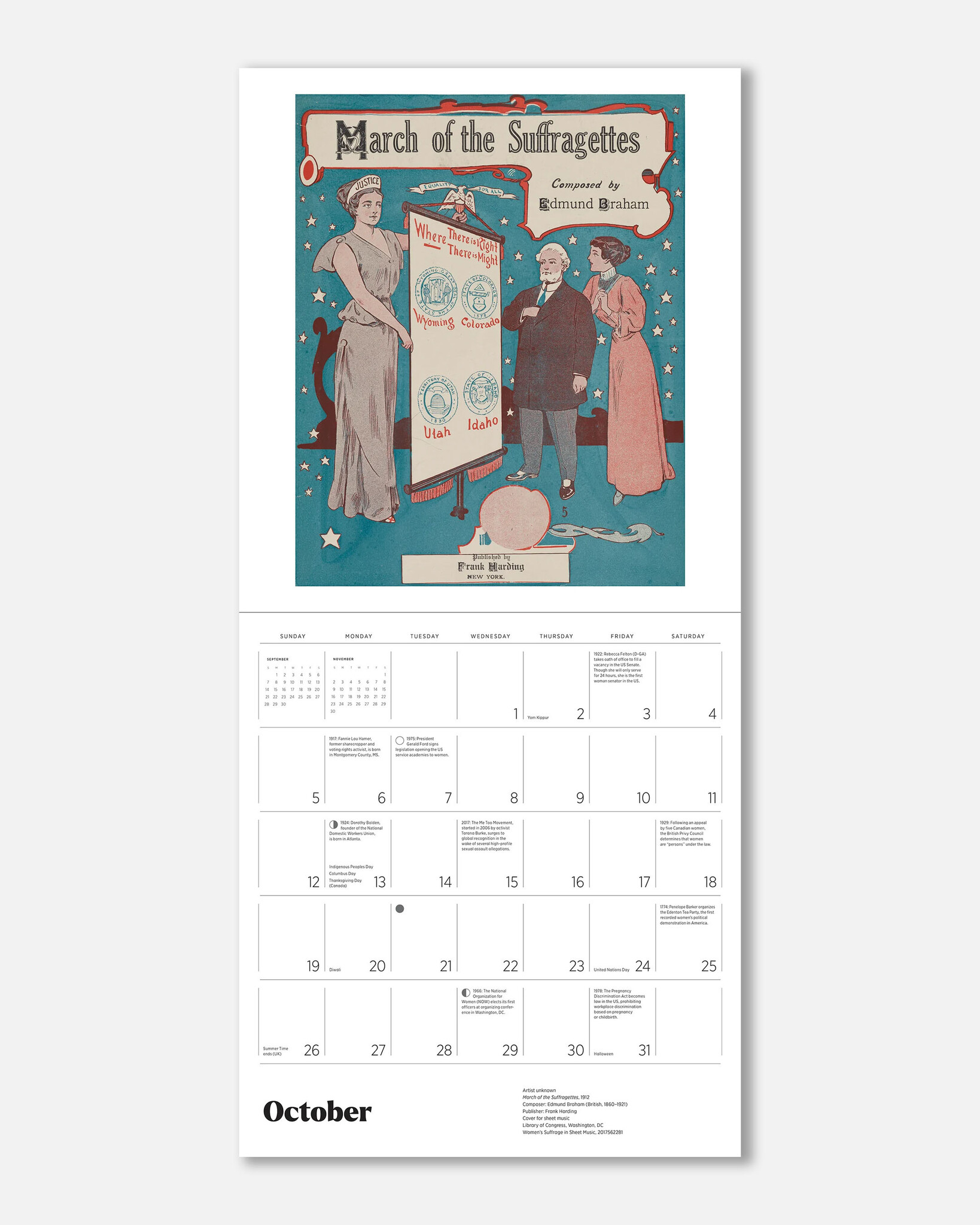 The Fight for Women's Rights 2025 Wall Calendar Poster House Shop