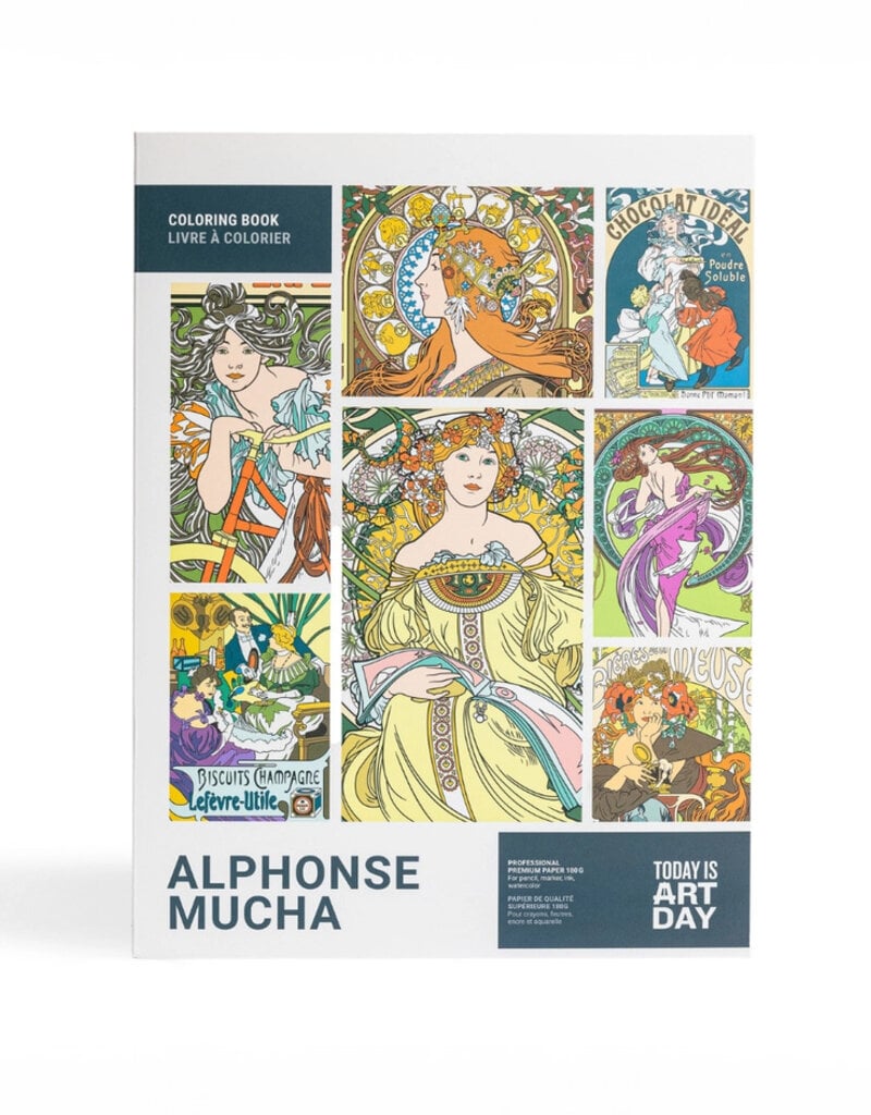 Alphonse Mucha Coloring Book