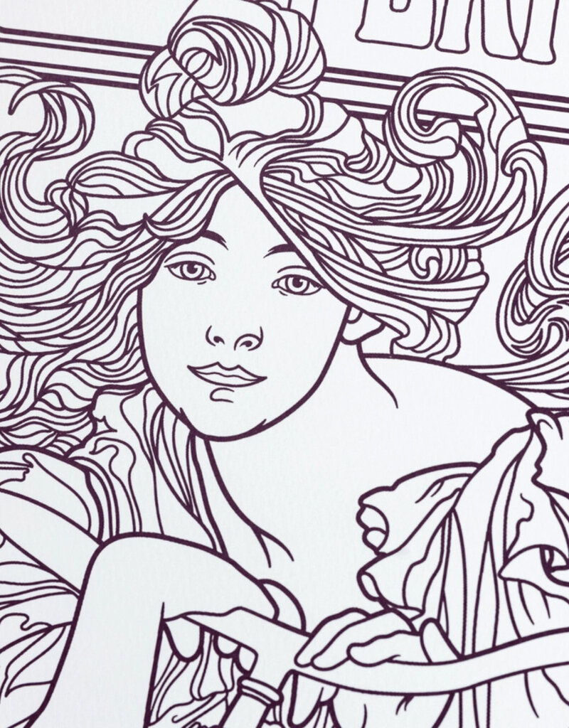 Alphonse Mucha Coloring Book