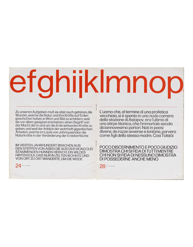 Type by Aldo Novarese: Collected Specimen Booklets