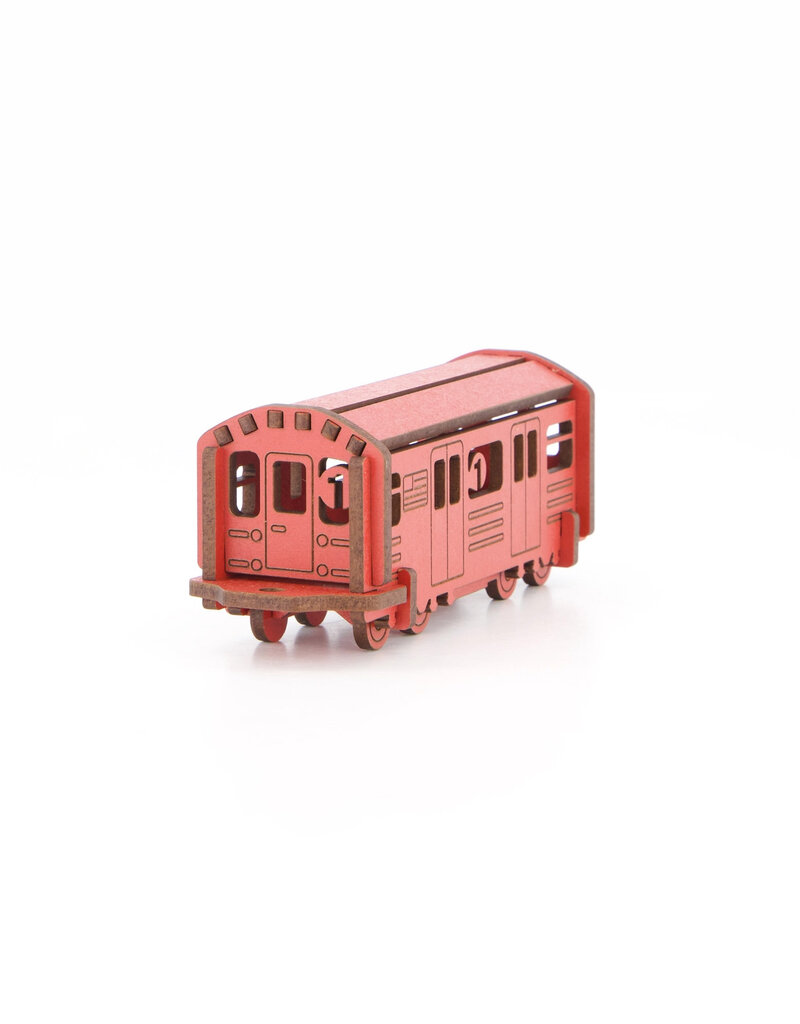 Wooden Subway Train Kit Red