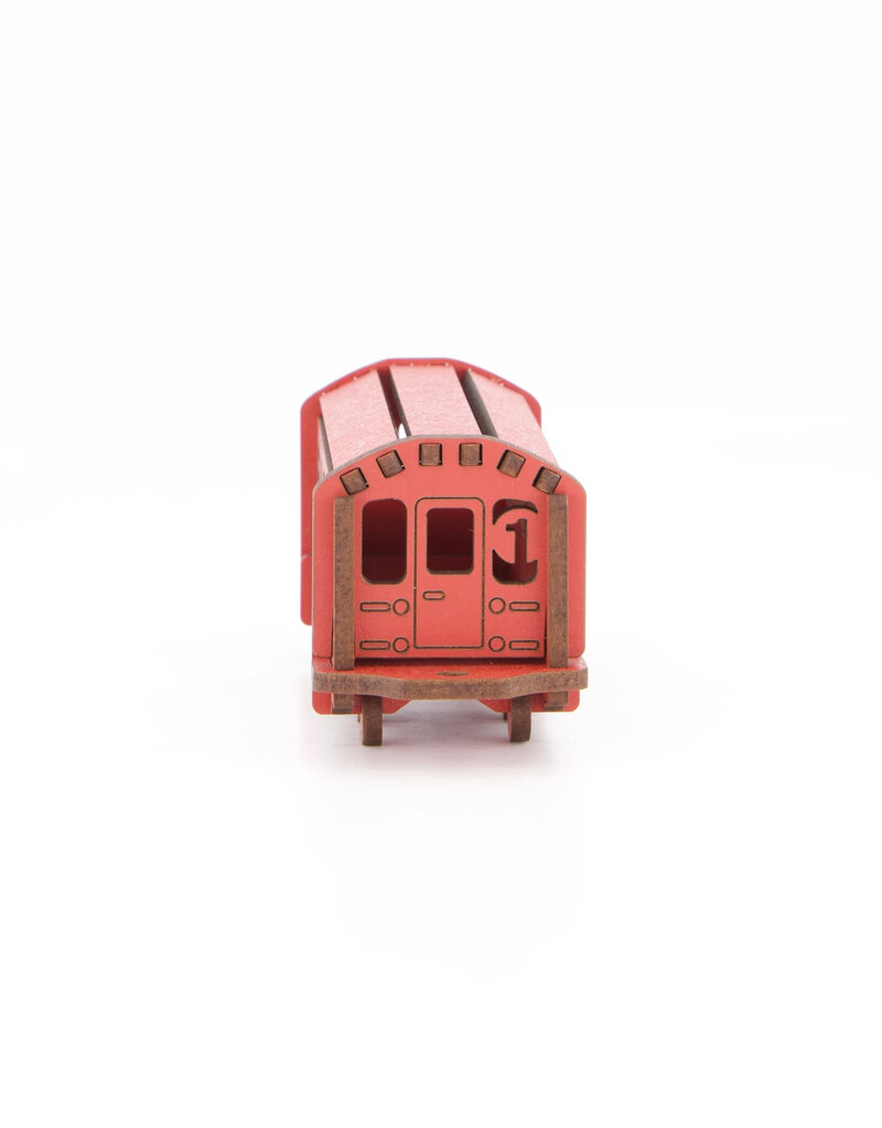 Wooden Subway Train Kit Red