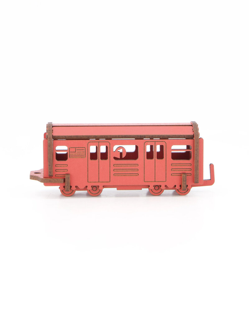 Wooden Subway Train Kit Red