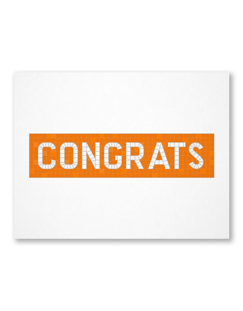 Congrats Subway Notecard