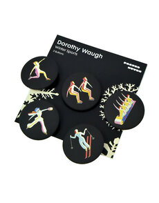 Winter Sports Button Pin Set