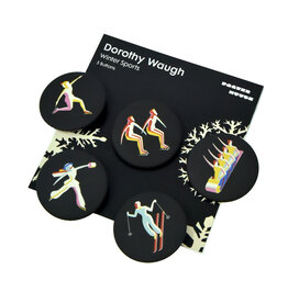 Winter Sports Button Pin Set