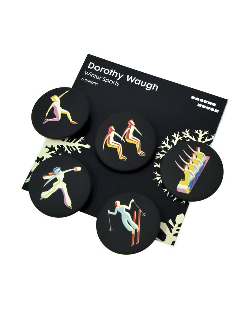 Winter Sports Button Pin Set