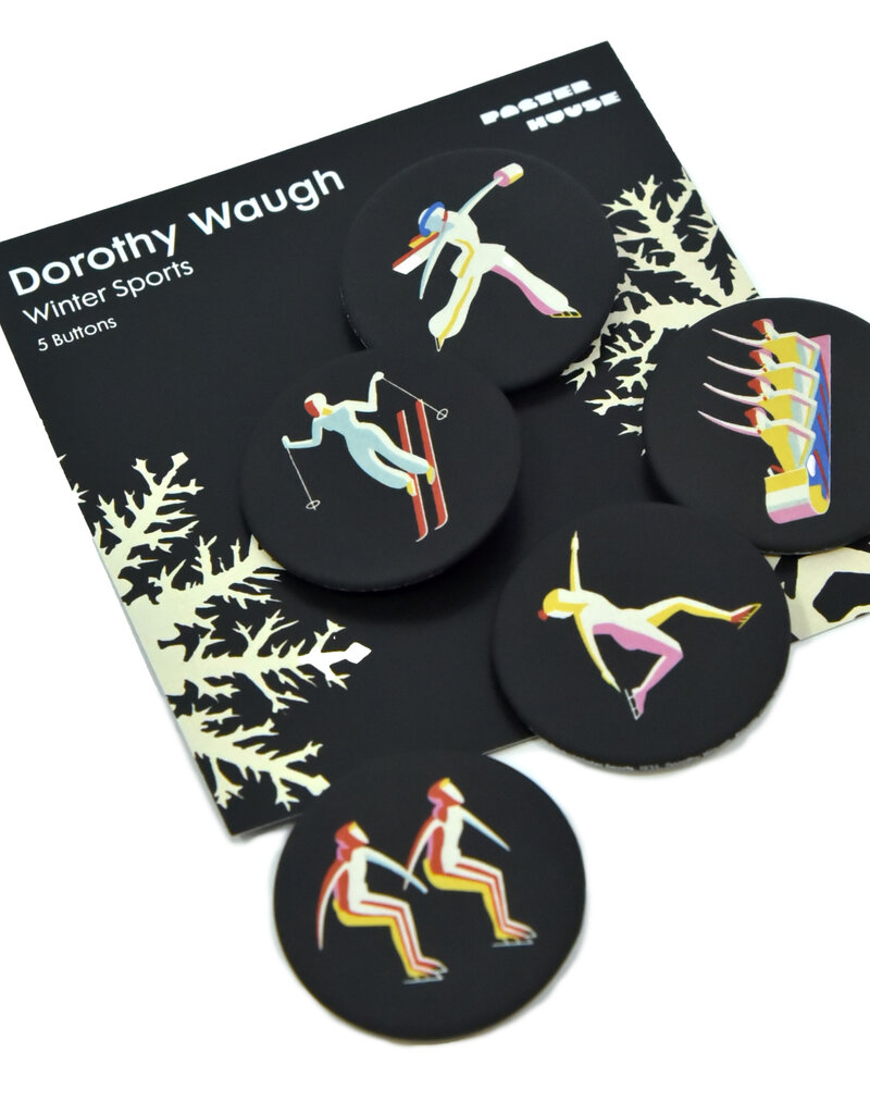 Winter Sports Button Pin Set