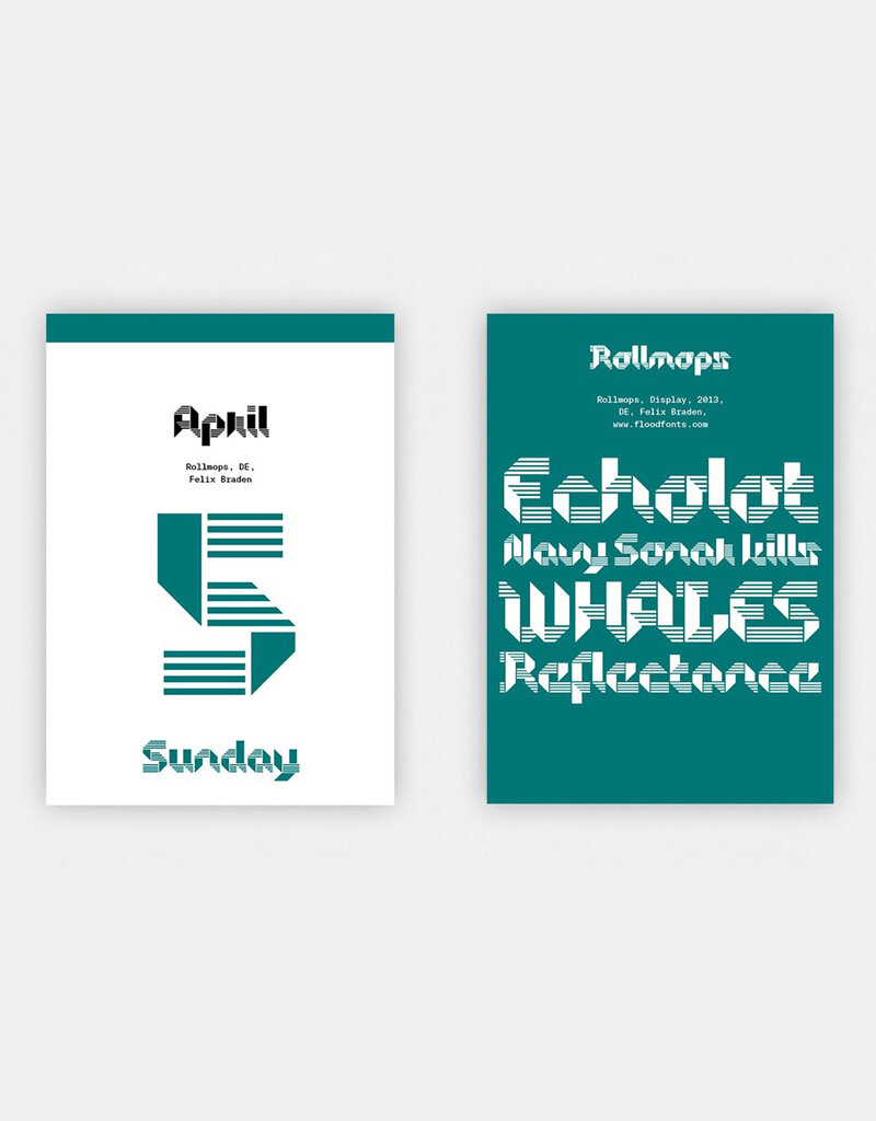 Typodarium 365 Day Type Calendar