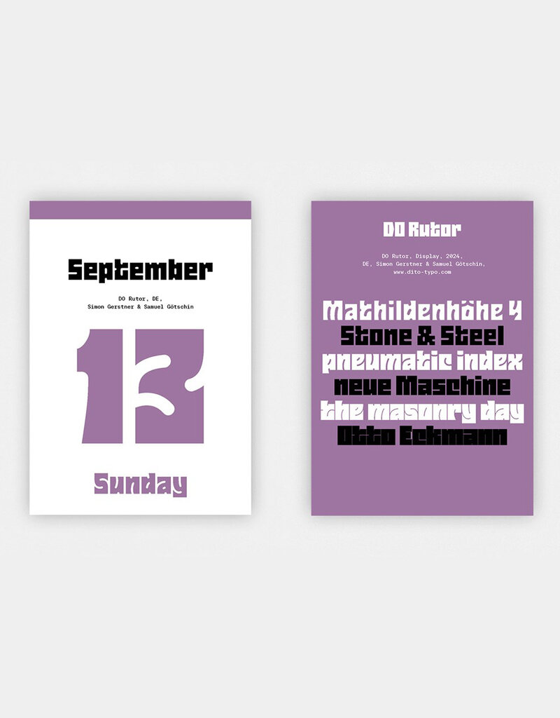 Typodarium 365 Day Type Calendar