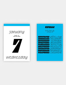 Typodarium 365 Day Type Calendar