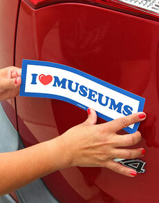 I Heart Museums Bumper Sticker