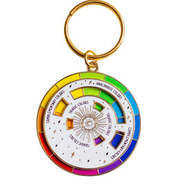 Spinning Color Wheel © Enamel Keychain