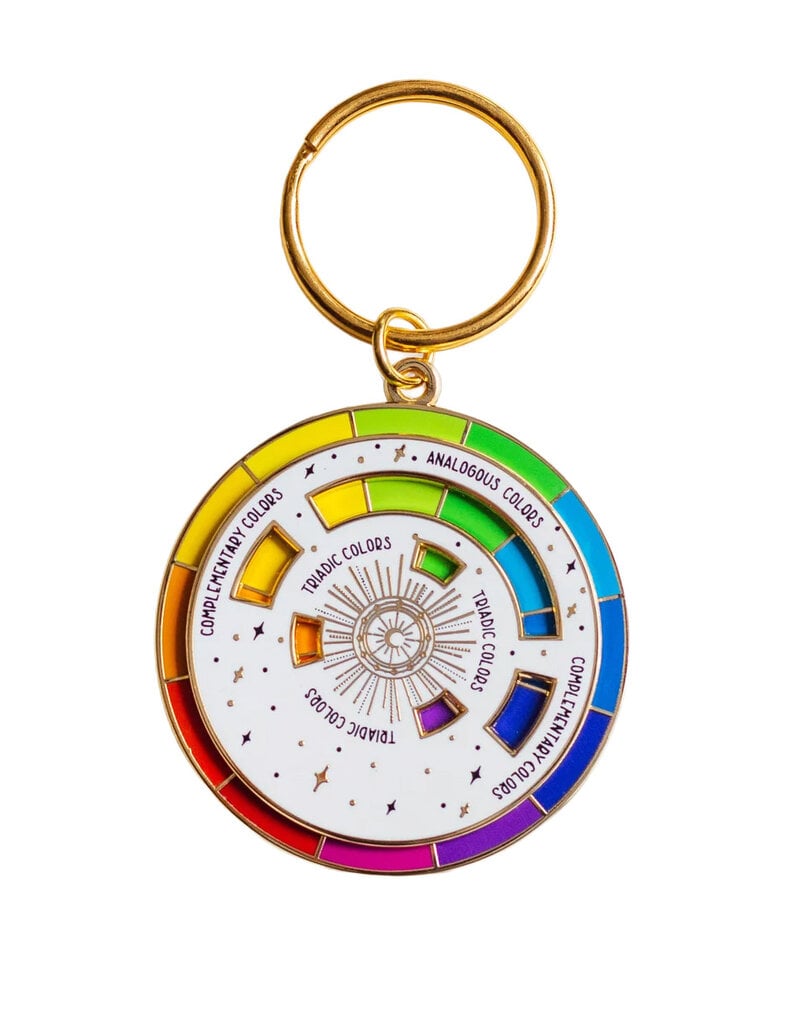 Spinning Color Wheel © Enamel Keychain