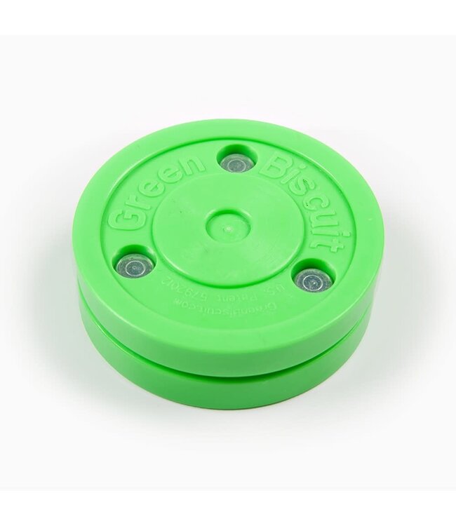 GREEN BISCUIT HOCKEY PUCK