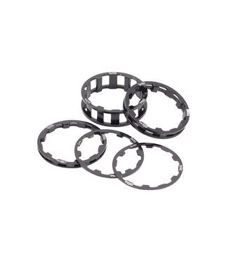 BOX ONE HEADSET/STEM SPACER KIT 1-1/8" BLACK