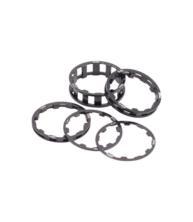 BOX ONE HEADSET/STEM SPACER KIT 1-1/8" BLACK