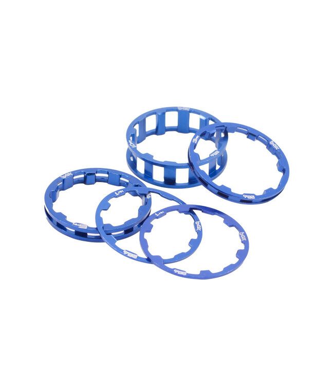 BOX ONE HEADSET SPACER KIT 1-1/8" BLUE