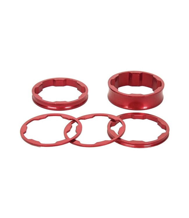 Box BOX TWO HEADSET SPACER KIT 1-1/8" RED