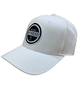 PUKKA B&P HOCKEY LEATHER STRAP HAT WHITE REG