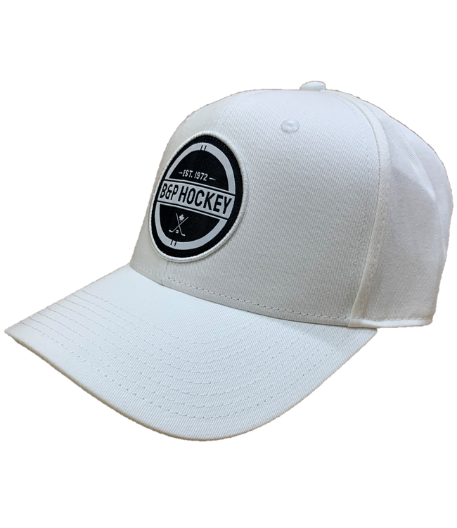 PUKKA B&P HOCKEY LEATHER STRAP HAT WHITE REG